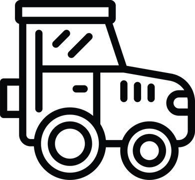 recommend clip art: Farm tractor icon outline vector. Garden market. Farmer rural land