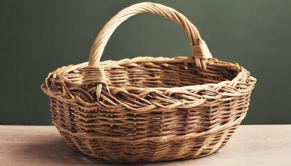 Fototapeta na wymiar brown wicker basket isolated