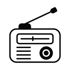 Radio icon vector stock illustration