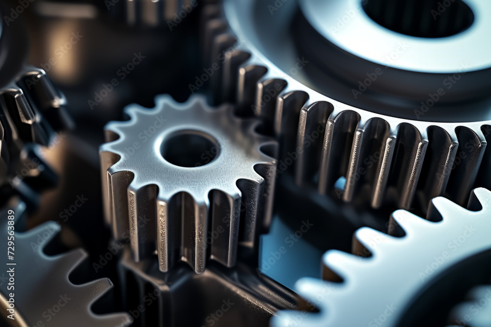 Poster gear system. background with selective focus and copy space