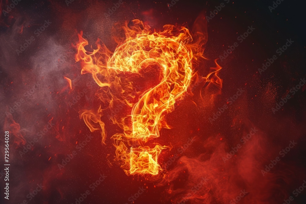 Poster abstract question mark, conceptual symbol. background with selective focus and copy space