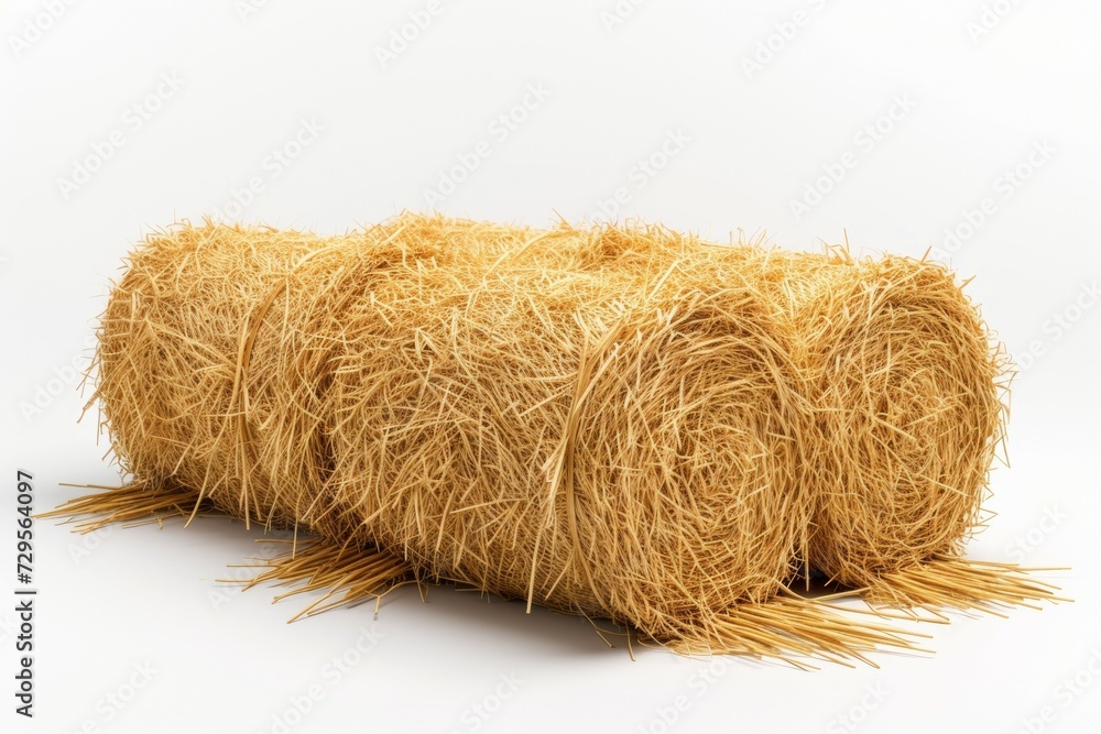 Poster harvesting hay. background with selective focus and copy space