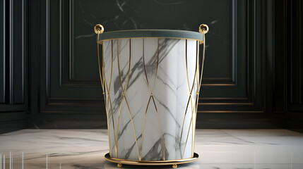 white dustbin modern living room