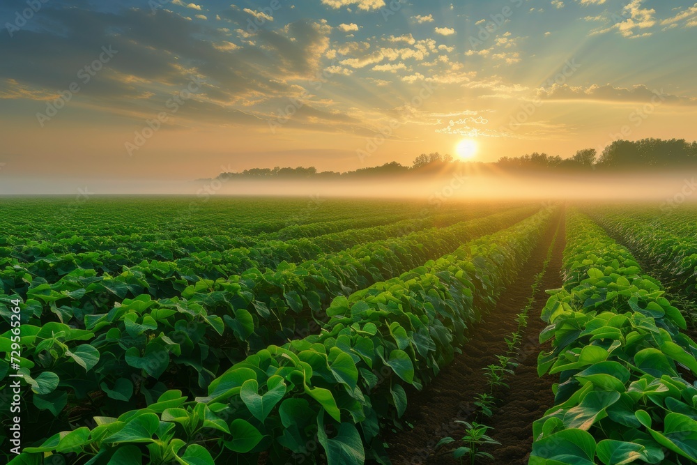 Poster agricultural field. background with selective focus and copy space