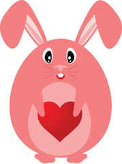 Rabbit with a heart