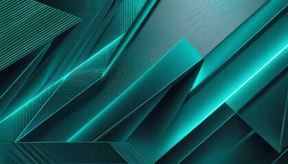 black dark blue green teal cyan petrol jade abstract background geometric shape 3d effect line...