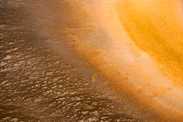Colorful abstract backgrounds and pattern created by nature in the Yellowstone
