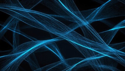 Abstract background of glowing blue mesh or interwoven