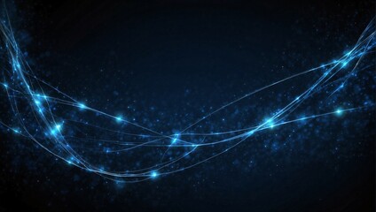 Abstract background of glowing blue mesh or interwoven