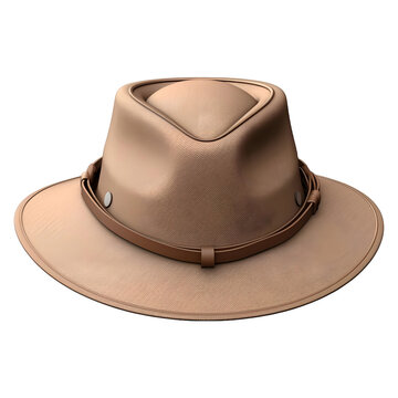 3D Rendering of a Round Hat on Transparent Background - Ai Generated