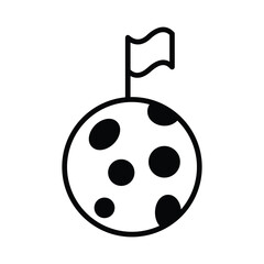 Moon Landing icon vector stock illustration
