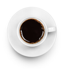 coffee cup with a drink is isolated on a white background