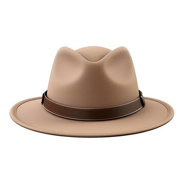 3D Rendering of a Round Hat on Transparent Background - Ai Generated