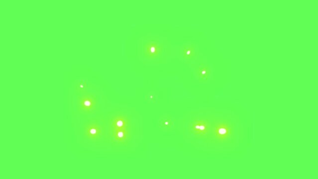 4K Gold Explosion effect. Festive Fireworks. Isolated on black background. Floating golden sparkles. Glowing Particles.