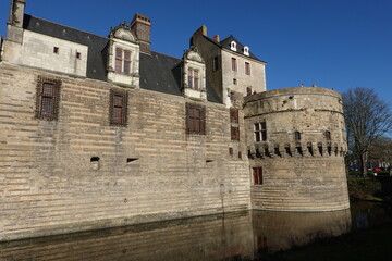 Fototapeta na wymiar Château des ducs de Bretagne à Nantes