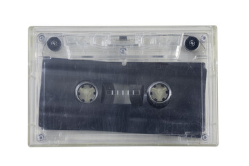 Audio Cassette On A White Background