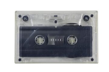 Audio Cassette On A White Background