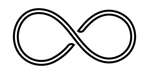 Infinity symbol. Infinity loop icons. Vector unlimited infinity, endless, eternity, infinite, loop symbols. Unlimited endless line shape sign collection icons flat style - stock vecto - obrazy, fototapety, plakaty
