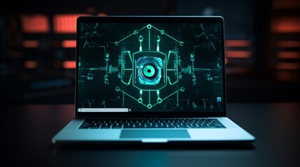 Laptop screen featuring a secure 2FA login connection, captured in high definition, symbolizing robust cybersecurity services for secure digital access.