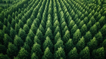 rows of trees in the park