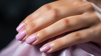 Fototapeta premium A beautiful clean hand of a women and fingers with nail art pedicure design 