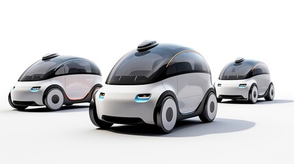 Fototapeta na wymiar A photo of Autonomous Electric Cars