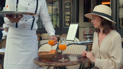 Service at a Parisian Street Cafe