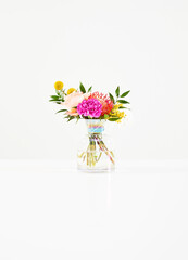 Clean Flowers Vase on White