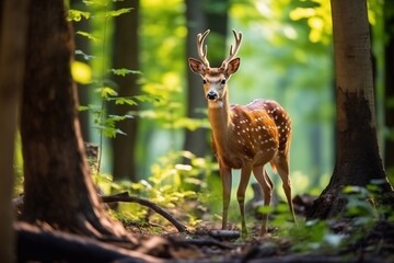 sika deer or wasps in natural habitat
