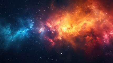 colorful nebula, universe, seamless wallpaper