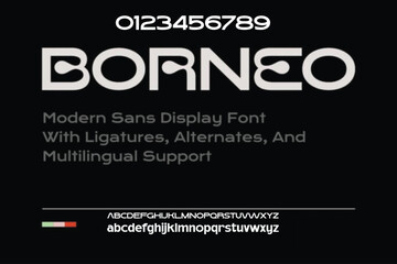 Luxury letter font and tech typeface. Minimal Alphabet set. Creative fonts