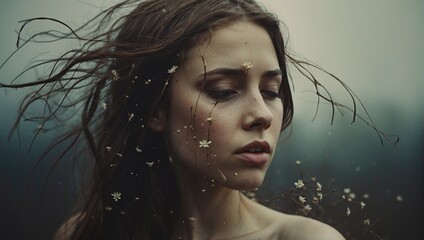 Graceful Gaia: A Portrait of the Girl in Nature's Embrace