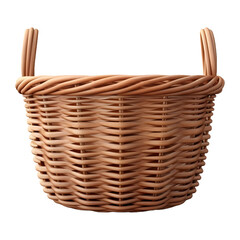 3D Rendering of a Empty Fruit Basket on Transparent Background - Ai Generated