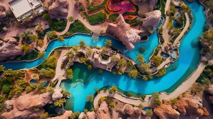 A Birds Eye View of a Water Park