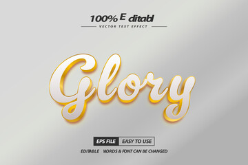 Glory shiny editable text effect elegant gold style