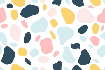 a minimalistic blob pattern, pastel color background