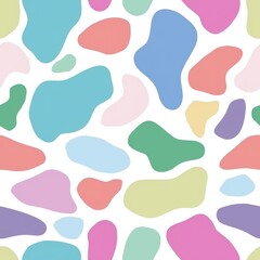 Minimalistic blob pattern against a pastel-colored background.