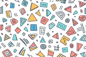 a minimalistic geometric pattern, pastel color background