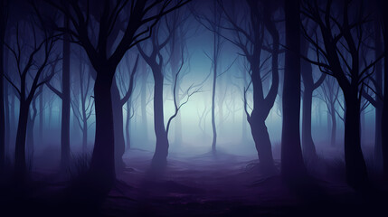 Forest background, vibrant trees
