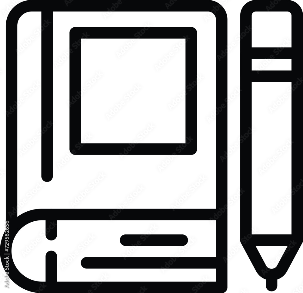 Aufkleber write book code icon outline vector. code choice. justice honesty