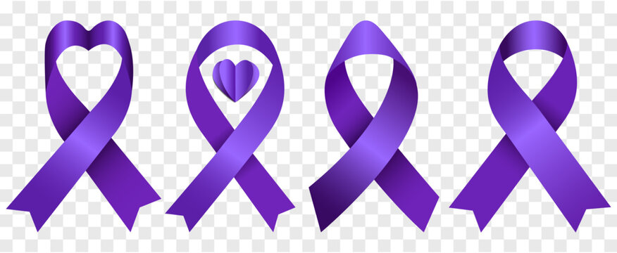 Conjunto de cinta o list&oacute;n morado, para el d&iacute;a de la mujer 8 de marzo, D&iacute;a Internacional Contra la Violencia de G&eacute;nero