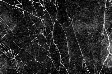 Dirty Broken Glass On A Black Background