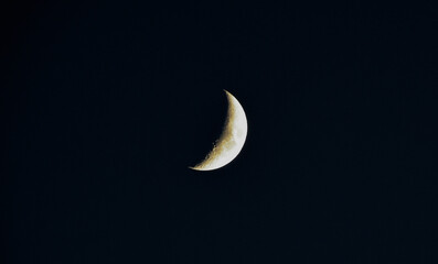 Obraz na płótnie Canvas Crescent Moon in Winter