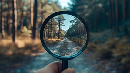 Hyperfocused Anxiety: Distorted View Through Magnifying Glass on Perceived Flaws