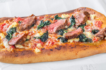 Beef steak focaccia
