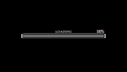 Cyberpunk loading bar animation with glitch effect. Computer cyberpunk loading screen.