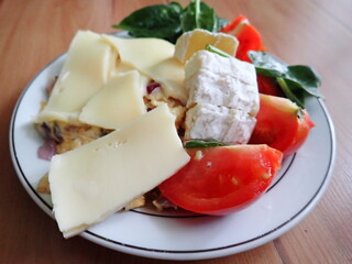portion of a healthy vegetable salad