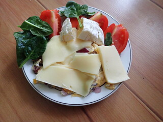 portion of a healthy vegetable salad