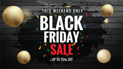 Black Friday Deals and Sales Banner Discounted Special Offers - Fully Editable HD Template