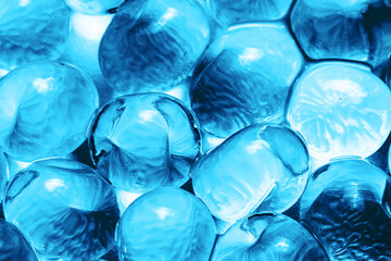 Hydrogel balls texture. Absorbent gel pattern. Wet small beads. Shiny funny game for children...